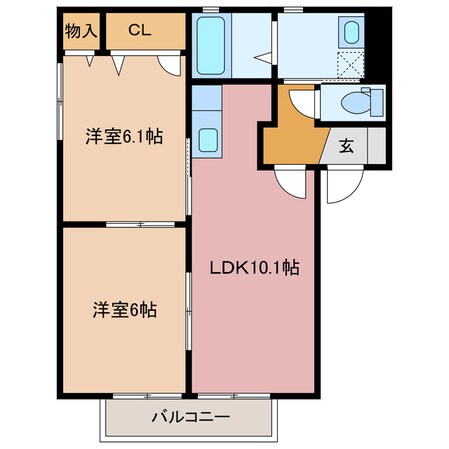 メゾンシャンティの物件間取画像